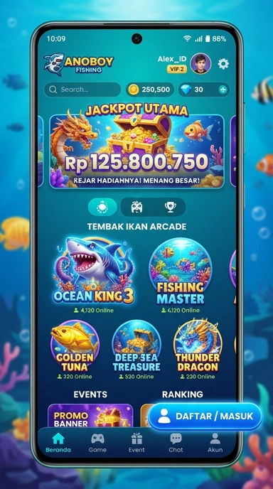 Tampilan aplikasi anoboy yang sederhana dan menarik.